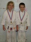 Two of the smaller competitors proudly show off their well earned medals.<br />Quorn Invitation Only 2007